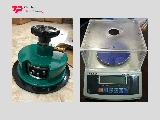 Dụng cụ để tính định lượng vải thun