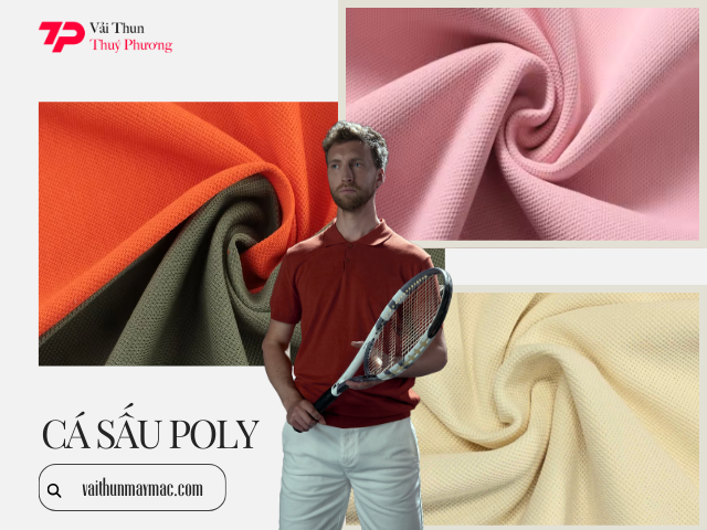 vải thun cá sấu poly may đồ thể thao